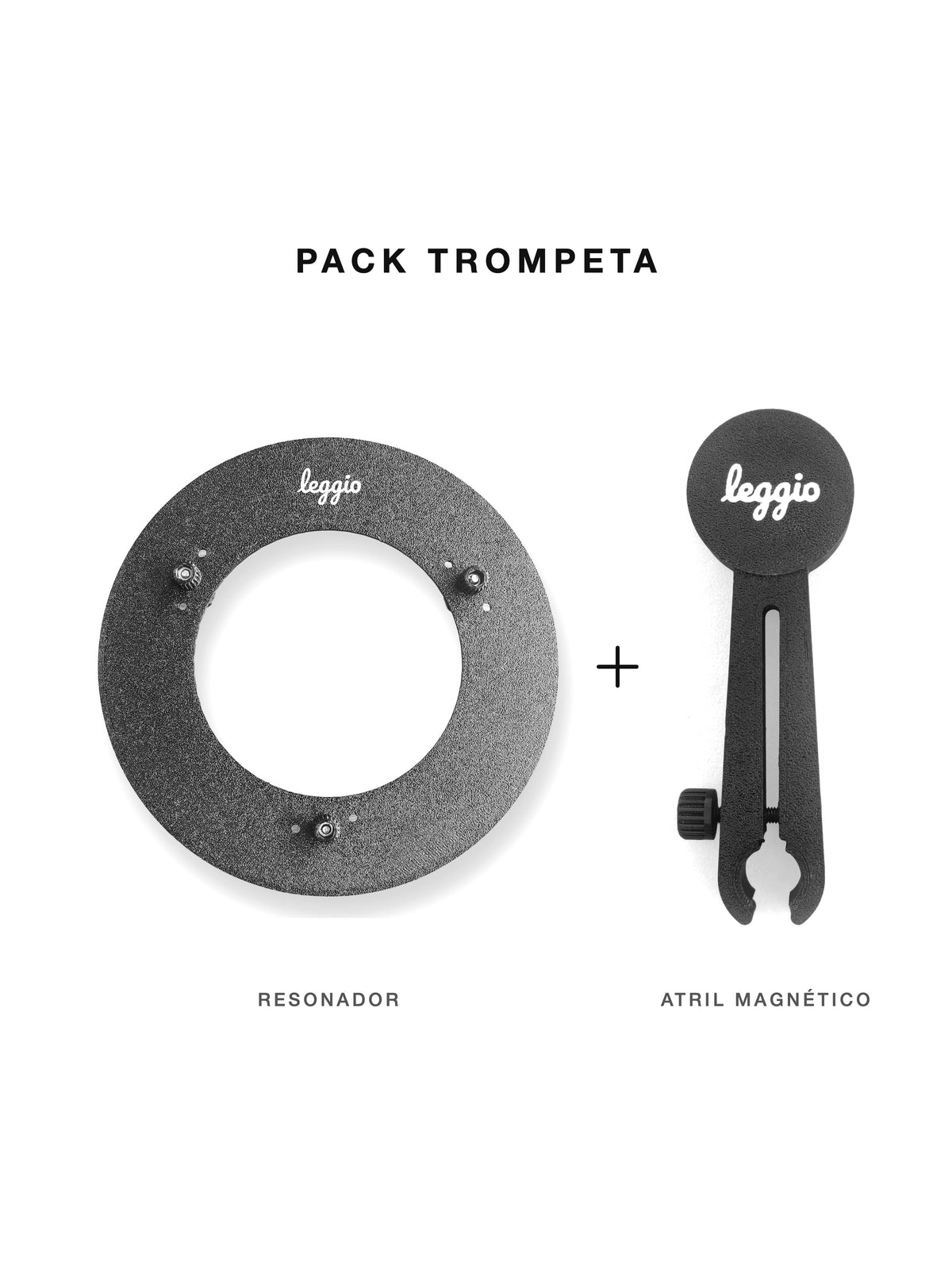Pack Trompeta Leggio: resonador y atril magnético para móvil
